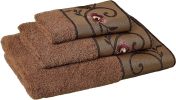 Floral Bathroom Towel Set - 3 Piece Bath, Hand, and Wash Towels - Modern Classic Contemporary Decor With Beautiful Unique Design - Stylish Flower Set