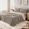 4pcs ultra-soft 85g brushed printed sheets and pillowcases, machine washable, suitable for all seasons