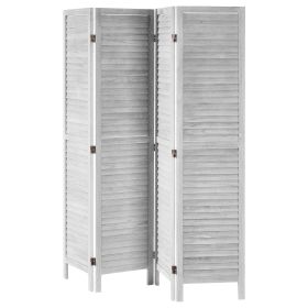 4 Panel Wooden Room Divider, Folding Screen Panels, 66.9*63.8 Inches Partition, Portable Decorative Screen for Room Separation in Home, Office