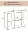 Modern 6-Cube Bookcase for Bedroom Living Room with Anti-Tipping Kits