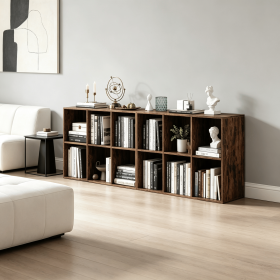 Modern 6-Cube Bookcase for Bedroom Living Room with Anti-Tipping Kits