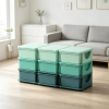 3-layer green storage cabinet with 9 drawers, suitable for bedrooms and living rooms