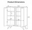 Modern Freestanding 4-Tier Shoe Cabinet with 2 Doors Concealed Storage Organizer for Entryway Home Office White Espresso