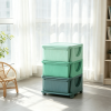 3-layer storage unit toy storage rack with 3 drawers, suitable for bedroom, living room green