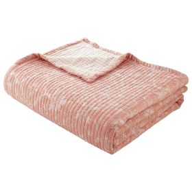 100% Cotton Matelasse Quilt, Full/Queen, Reversible, Terracotta Floral