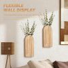 Pine Wood Set of 2 Wall Vases â€“ Farmhouse Wall Decor for Bedroom, Living Room