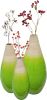Contemporary Bamboo Floor Flower Vase Tear Drop Design for Dining, Living Room, Entryway Decoration Fill It with Dried Branches or Flowers
