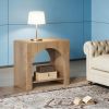 End Table, 2 Tier Square Side Table with Storage Shelf