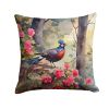 Pheasant Throw Pillow Machine Washable, Indoor Outdoor Decorative Pillow for Couch, Bed or Patio, 18Hx18W
