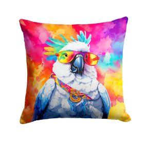 NEW Hippie Animal Cockatoo Throw Pillow Machine Washable, Indoor Outdoor Decorative Pillow for Couch, Bed or Patio, 14Hx14W