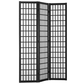 Room Divider, 3 Panel Japanese Room Divider, Wood Folding Privacy Screen Indoor, Japanese Partition Dividers Portable Decoration Screens