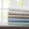Oversized Quilted Throw Ivory 60x70"