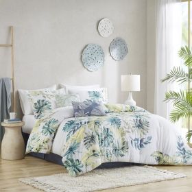 Cotton Printed 6 Piece Comforter Set Multi Queen