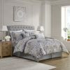 6 Piece Cotton Comforter Set Grey Queen