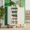 Modern Shoe Rack with Doors 5-Tier Organizing Closet for Home Decor Elegant Storage Solution for Footwear