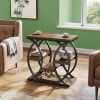 60cm Narrow Coffee Table with 4 Shelves Storage Side Table Nightstand Minimalist Design Living Room Bedroom Decor