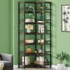 7-Story Industrial Corner Shelf with Metal Frame - Utilitarian Storage Rack for Home And Office Organization