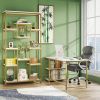 Modern Free-Standing  Bookcase with 11 Open Shelves - Elegant Storage Solution for Home And Office