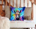 NEW Hippie Animal Rhinoceros Throw Pillow Machine Washable, Indoor Outdoor Decorative Pillow for Couch, Bed or Patio, 14Hx14W