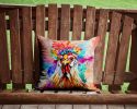 NEW Hippie Animal Polish Poland Rooster Throw Pillow Machine Washable, Indoor Outdoor Decorative Pillow for Couch, Bed or Patio, 14Hx14W