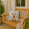 Red Shar Pei Coastal Sea Glass Throw Pillow Decorative Indoor Outdoor Accent Cushion for Couch, Bed or Patio, 18Hx18W