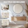 36" Wall Round Mirror with Crystal Clear Reflection, Convenient Hanging Hooks, and Premium Aluminum Alloy Construction, Black