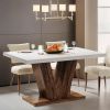 120cm Rectangular Dining Table for 4 People with Heavy Base Kitchen Table