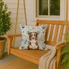 Red Merle Australian Shepherd Coastal Sea Glass Throw Pillow Decorative Indoor Outdoor Accent Cushion for Couch, Bed or Patio, 18Hx18W