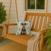 Airedale Terrier Coastal Sea Glass Throw Pillow Decorative Indoor Outdoor Accent Cushion for Couch, Bed or Patio, 14Hx14W