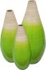 Contemporary Bamboo Floor Flower Vase Tear Drop Design for Dining, Living Room, Entryway Decoration Fill It with Dried Branches or Flowers