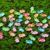 100pcs Luminous Colorful Turtle Figurines Set, Resin Glow-in-the-Dark Miniatures for DIY Crafts, Home Decor, Fairy Garden Accessories & Party Favors