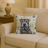 Black Shar Pei Coastal Sea Glass Throw Pillow Decorative Indoor Outdoor Accent Cushion for Couch, Bed or Patio, 18Hx18W