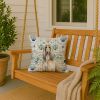 Afghan Hound Coastal Sea Glass Throw Pillow Decorative Indoor Outdoor Accent Cushion for Couch, Bed or Patio, 18Hx18W