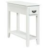 2 Tier End Bedside Sofa Side Table Narrow Nightstand