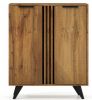 Modern Freestanding 4-Tier Shoe Cabinet with 2 Doors Concealed Storage Organizer for Entryway Home Office White Espresso