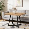 4 Person Rectangular Dining Table Small Kitchen Dining Room Table with Metal Foot in Industrial Style