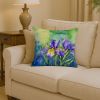 Tennessee Iris in Watercolor Throw Pillow Machine Washable, Indoor Outdoor Decorative Pillow for Couch, Bed or Patio, 14Hx14W