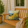Kentucky Goldenrod in Watercolor Throw Pillow Machine Washable, Indoor Outdoor Decorative Pillow for Couch, Bed or Patio, 18Hx18W