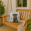 Rottweiler Coastal Sea Glass Throw Pillow Decorative Indoor Outdoor Accent Cushion for Couch, Bed or Patio, 18Hx18W