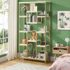 Modern Free-Standing  Bookcase with 11 Open Shelves - Elegant Storage Solution for Home And Office