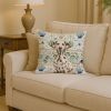 Liver Dalmatian Coastal Sea Glass Throw Pillow Decorative Indoor Outdoor Accent Cushion for Couch, Bed or Patio, 14Hx14W