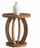round End Table with Storage Small Accent Side Table for Living Room Bedroom Compact Home Decor And Organization