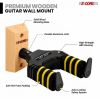 5Core Guitar Wall Mount Hanger Adjustable Display Wall Hook Holder Hard Wood Base