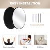 36" Wall Round Mirror with Crystal Clear Reflection, Convenient Hanging Hooks, and Premium Aluminum Alloy Construction, Black