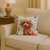 Toy Red Poodle Coastal Sea Glass Throw Pillow Decorative Indoor Outdoor Accent Cushion for Couch, Bed or Patio, 18Hx18W