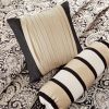6 Piece Jacquard Quilt Set with Throw Pillows Black King/Cal King
