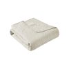 Oversized Quilted Throw Ivory 60x70"