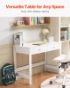 Small Desk with Drawers, Kids Desk for Bedroom, Modern Simple Study Table for Drawing, Reading, Writing