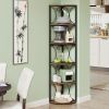 67" with 6 Levels Corner Bookcase for Living Room Bedroom Multi-functional Storage Shelf