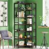7-Story Industrial Corner Shelf with Metal Frame - Utilitarian Storage Rack for Home And Office Organization